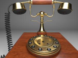 antique telephone Model 3D