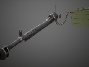 DShK Machine-Gun highpoly 3D Модель
