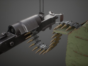 DShK Machine-Gun highpoly Modelo 3D