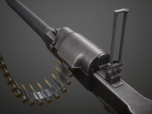 DShK Machine-Gun highpoly Modelo 3D