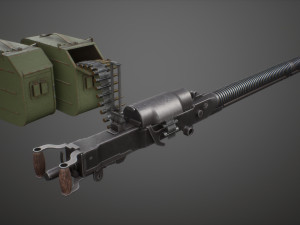 DShK Machine-Gun highpoly Modelo 3D