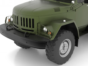 Caminhão ZiL-131 highpoly Modelo 3D