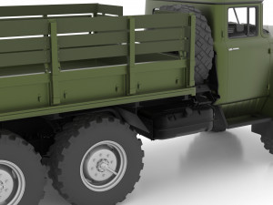 Caminhão ZiL-131 highpoly Modelo 3D