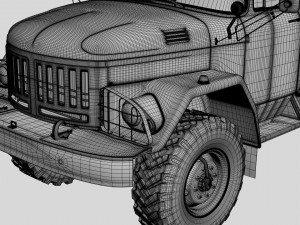 Caminhão ZiL-131 highpoly Modelo 3D