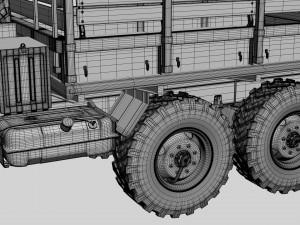 Caminhão ZiL-131 highpoly Modelo 3D
