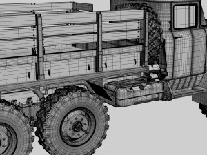 Caminhão ZiL-131 highpoly Modelo 3D