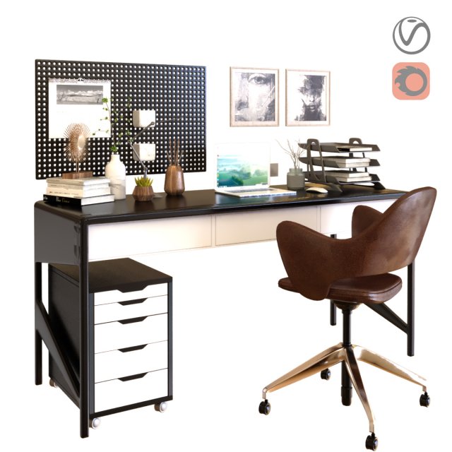 work table 1 3D Model .c4d .max .obj .3ds .fbx .stl .blend 