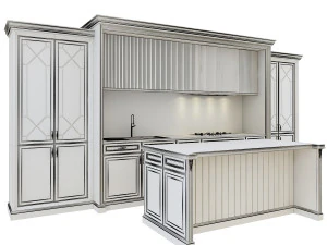 gray kitchen 3D Model