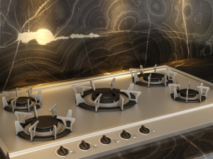 gray kitchen 3Dモデル