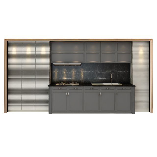 modern kitchen 3D-Modell .c4d .max .obj .3ds .fbx .stl .blend 
