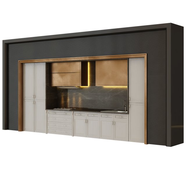 modern kitchen 3D मॉडल .c4d .max .obj .3ds .fbx .stl .blend 