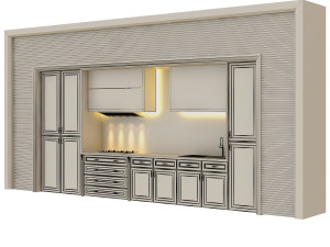 modern kitchen 3D मॉडल