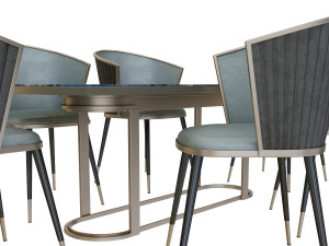 modern dining table chair Modèle 3D
