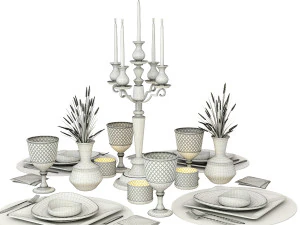 dining table set 3D Model
