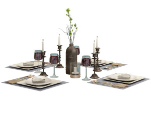 table set 2 Model 3D