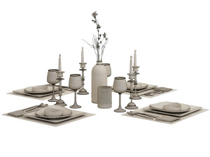 table set 2 3D 모델