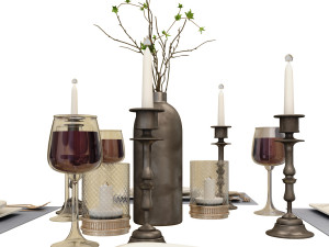 table set 2 3D 모델