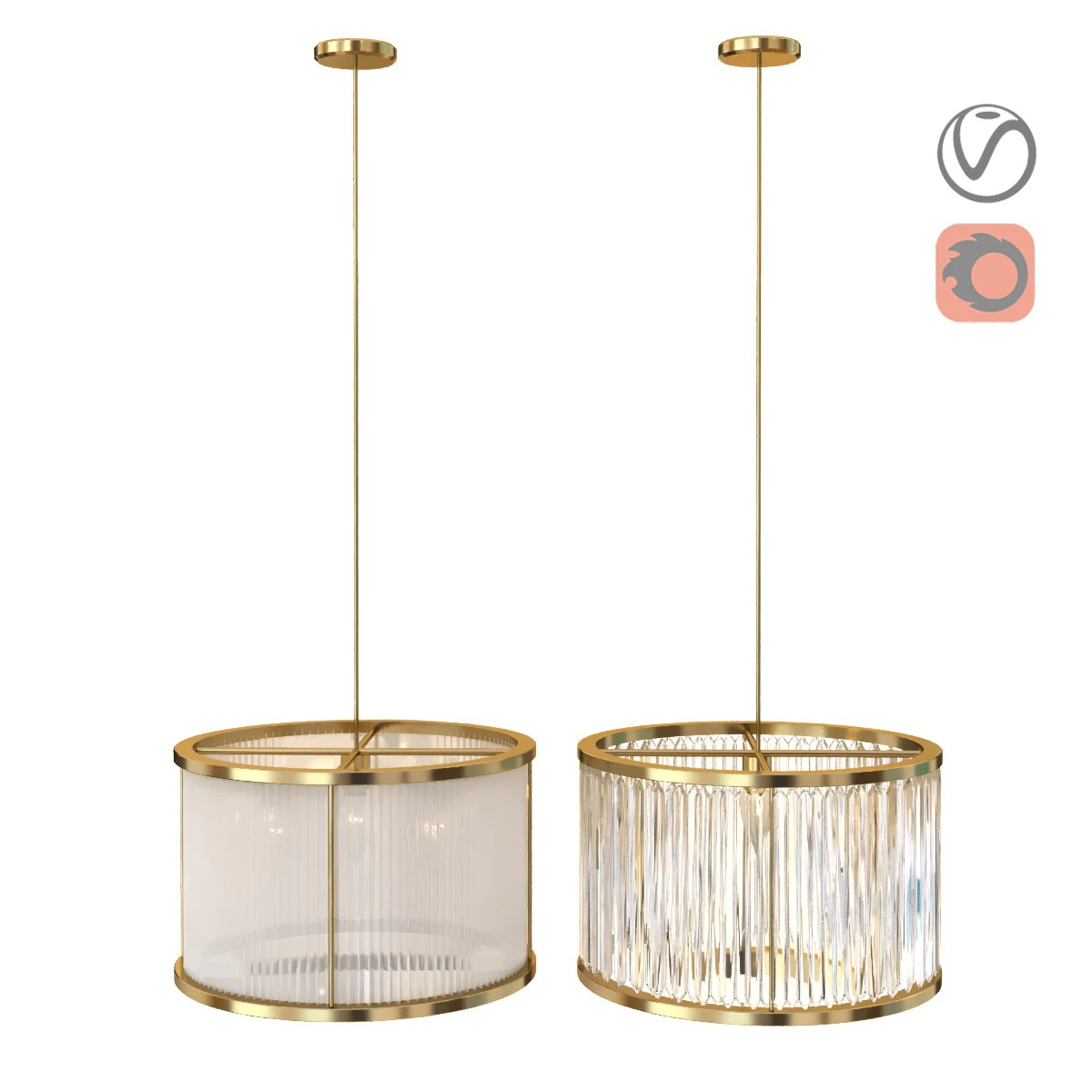 ceiling light cristal 3D Model .c4d .max .obj .3ds .fbx .stl .blend 