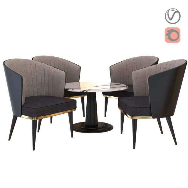 chair table raiton 3D Model .c4d .max .obj .3ds .fbx .stl .blend 