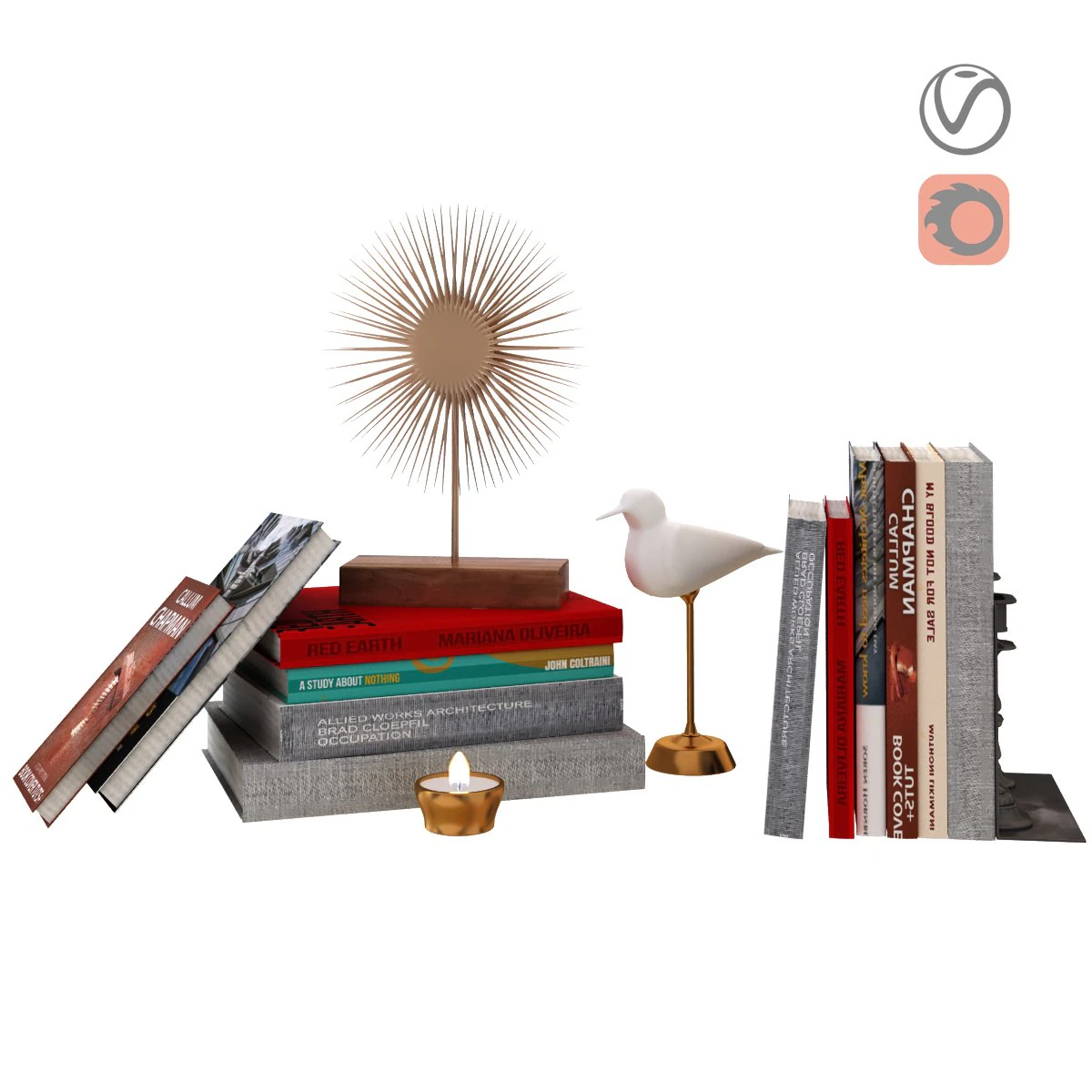 decor set 4 3D Model .c4d .max .obj .3ds .fbx .stl .blend 