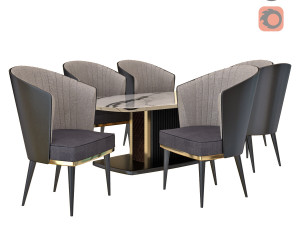 dining table chair 4 home 3D Model