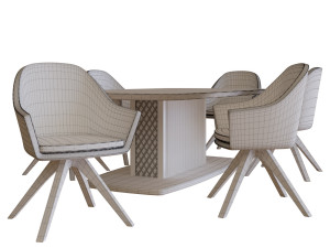 dining table chair modern 3D Модель