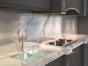 gray kitchen set 3Dモデル