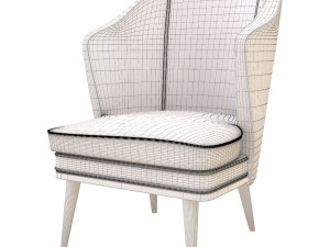 sofa cream 3D 模型