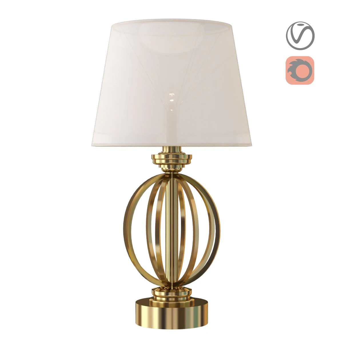 circle table light 3D Model .c4d .max .obj .3ds .fbx .stl .blend 