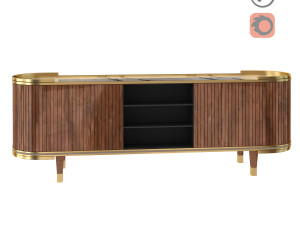 wooden consule Model 3D