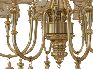 chandelier golden altin 3D Модель