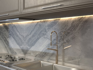 brown kitchen design Modelo 3D