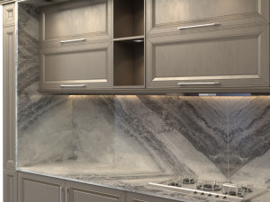 brown kitchen design Modelo 3D