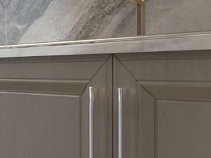 brown kitchen design Modelo 3D