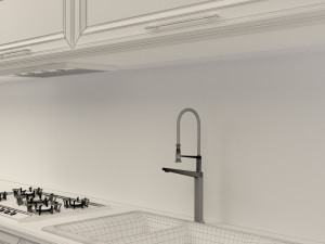 brown kitchen design Modelo 3D