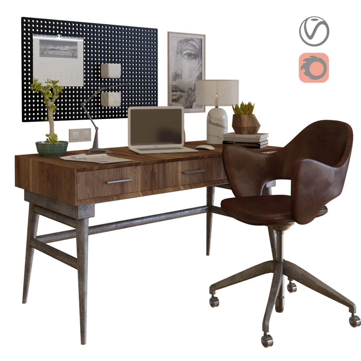 work table 3 3D Model .c4d .max .obj .3ds .fbx .stl .blend 