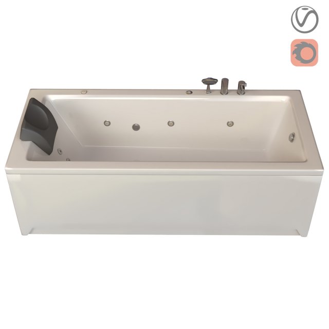 bathtube 705 ariana 3D Model .c4d .max .obj .3ds .fbx .stl .blend 