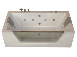 bathtub glass Modello 3D