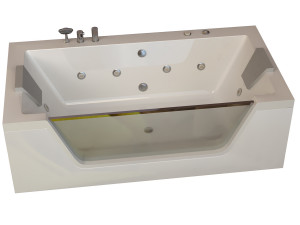 bathtub glass Modello 3D