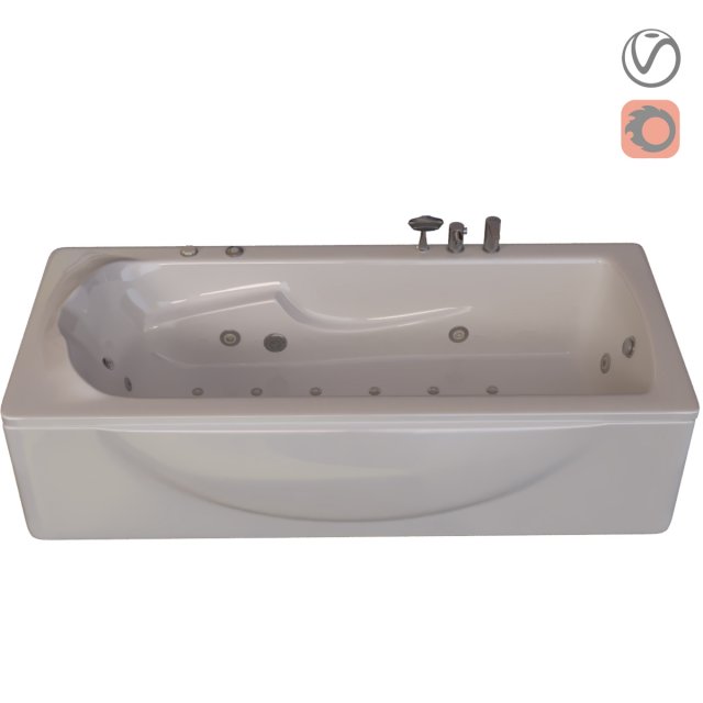 bathtub 770 ariana 3D Модель .c4d .max .obj .3ds .fbx .stl .blend 