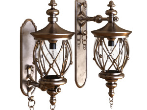 exterior light set 001 Model 3D