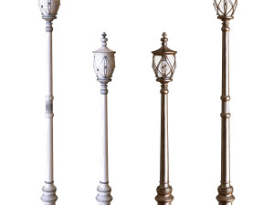 exterior light set 001 Model 3D