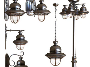 set luci esterne 002 Modello 3D