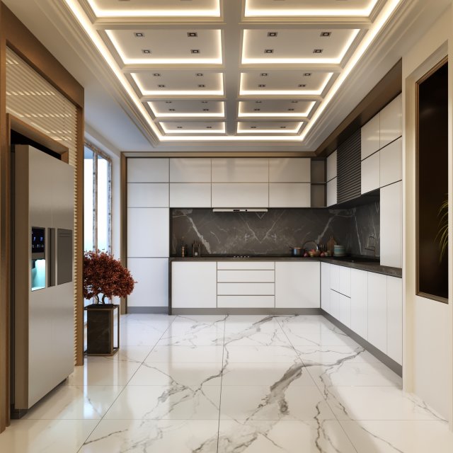 modern kitchen scenc 004 3D Model .c4d .max .obj .3ds .fbx .stl .blend 