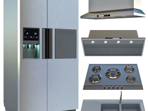 modern kitchen scenc 004 3D Model