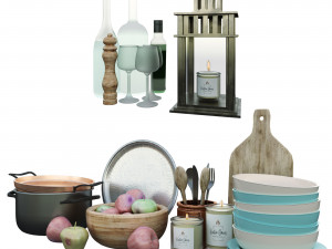 modern kitchen scenc 004 3D Model