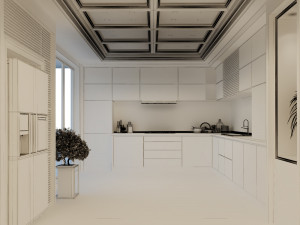 modern kitchen scenc 004 3D Model