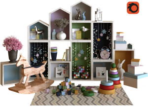 children decor set 001 3D Model