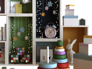 children decor set 001 Modèle 3D