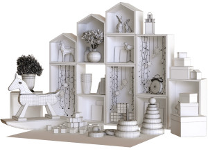 children decor set 001 Modèle 3D